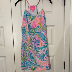 Lilly Pulitzer Swirl Print Dress in Pink and Blue